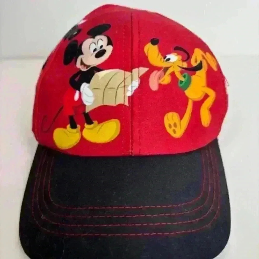 Walt Disney World Red Character Baseball Hat Cap Infant Size Elastic Official